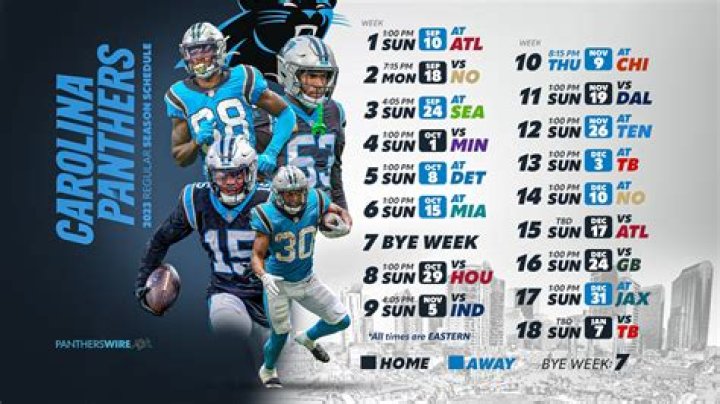 Carolina Panthers Schedule: A Comprehensive Guide for Fans