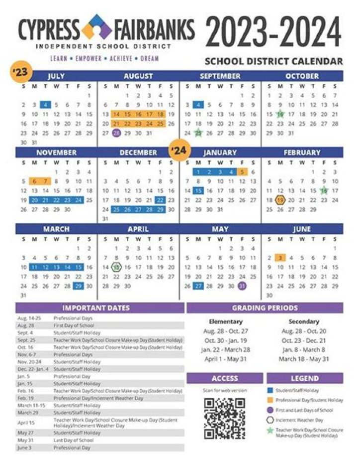 Cy-Fair ISD Calendar 2024-2025: Your Ultimate Guide to Academic Success