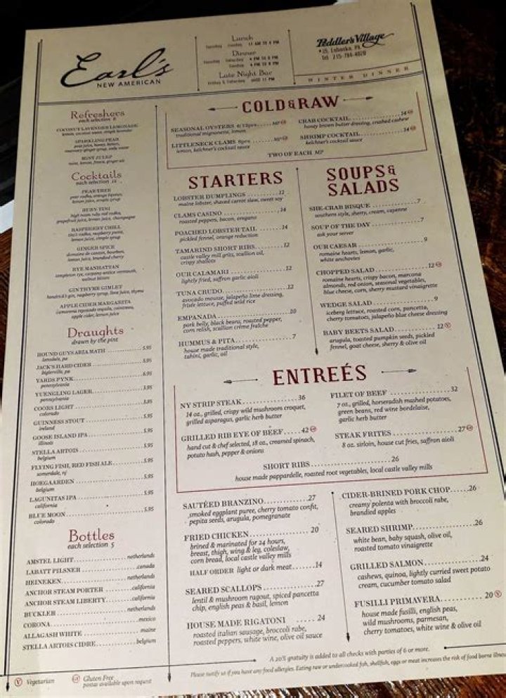 Earl's New American Menu: A Gourmet Journey Through Flavor and Innovation