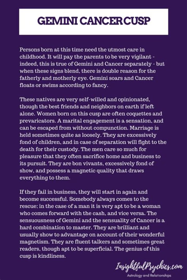 Gemini Cancer Cusp: A Unique Blend of Traits and Characteristics