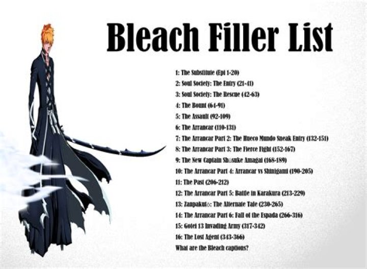 The Ultimate Guide to the List of Bleach Fillers
