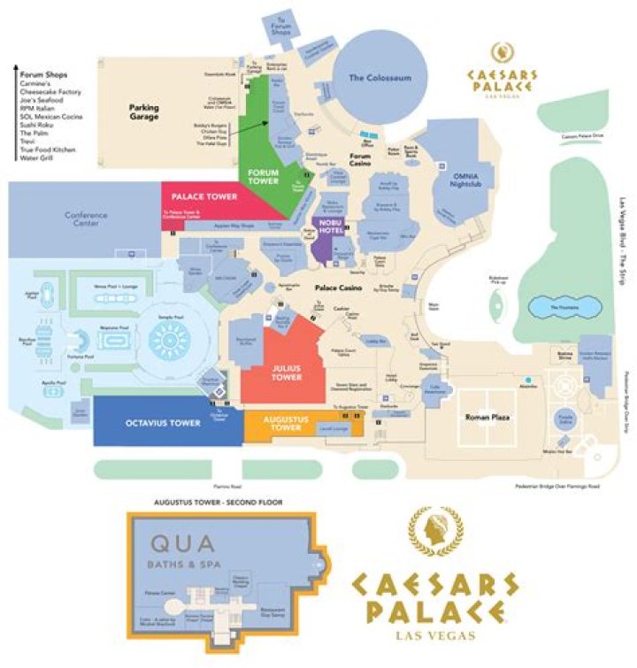 Map of Caesars Palace: Your Ultimate Guide to Exploring the Iconic Resort