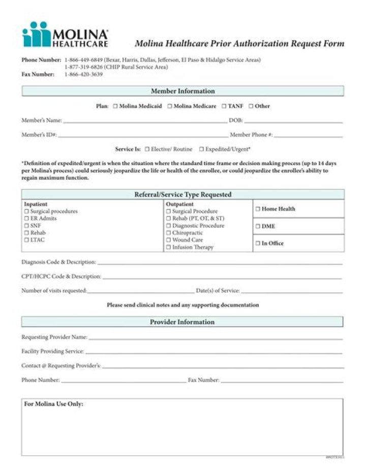 Molina Healthcare Washington Prior Authorization Form: A Comprehensive Guide