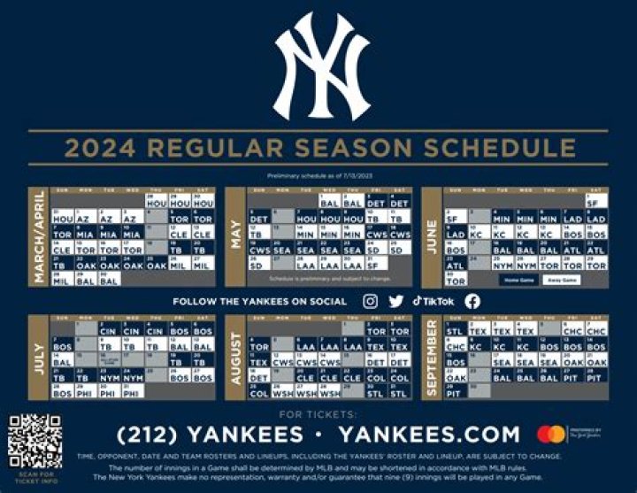 New York Yankees 2024 Schedule: A Comprehensive Guide for Fans