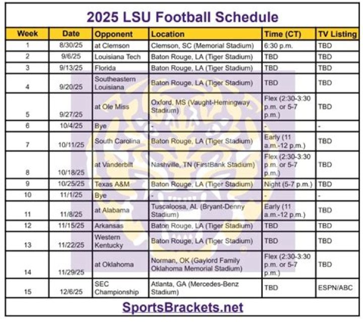 Printable LSU Football Schedule: Your Ultimate Guide for the Season