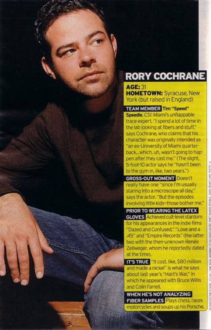 Rory Cochrane: The Versatile Actor and His Notable TV Shows