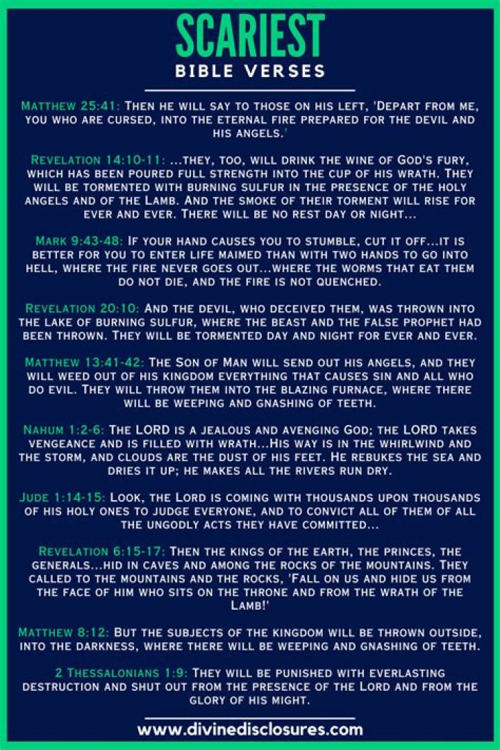 Unveiling the Depths: Scary Bible Verses and Their Profound Meanings