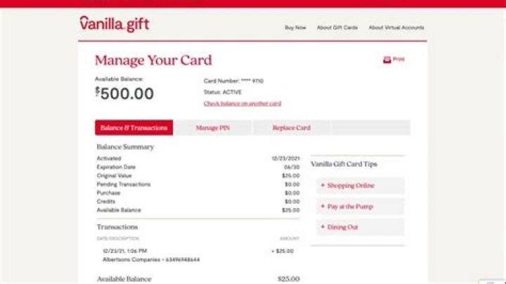 How to Check and Manage Your vanillagift.com Balance
