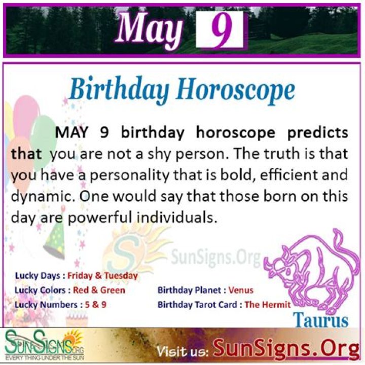 What is the Zodiac Sign for May 9th? Discover Your Star Sign and Traits