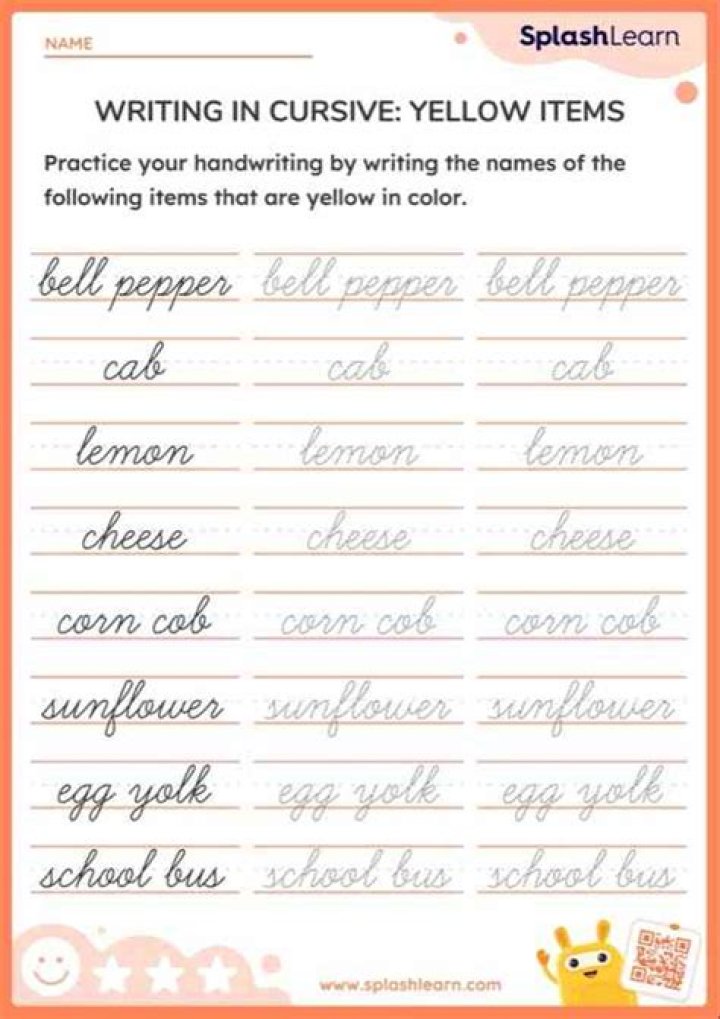 Yellow in Cursive Writing: A Comprehensive Guide to Style, History, and Techniques